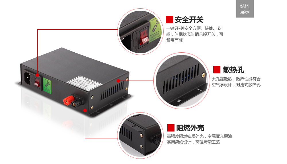 桌面電源外部結(jié)構圖